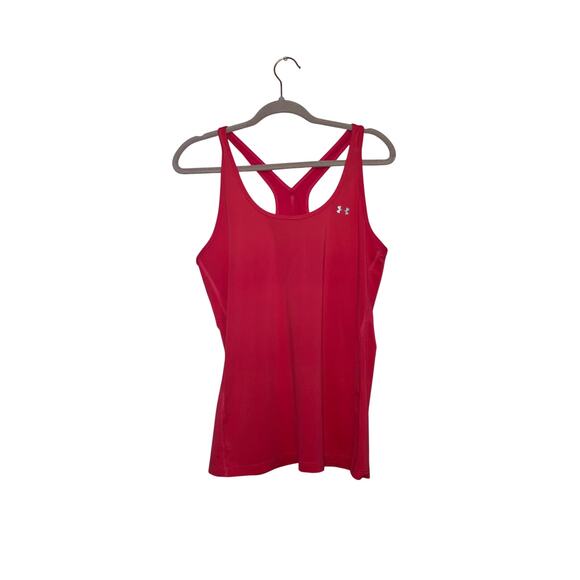 Under Armour hot pink athletic tank top no size compares to a L/XL - Picture 1 of 3
